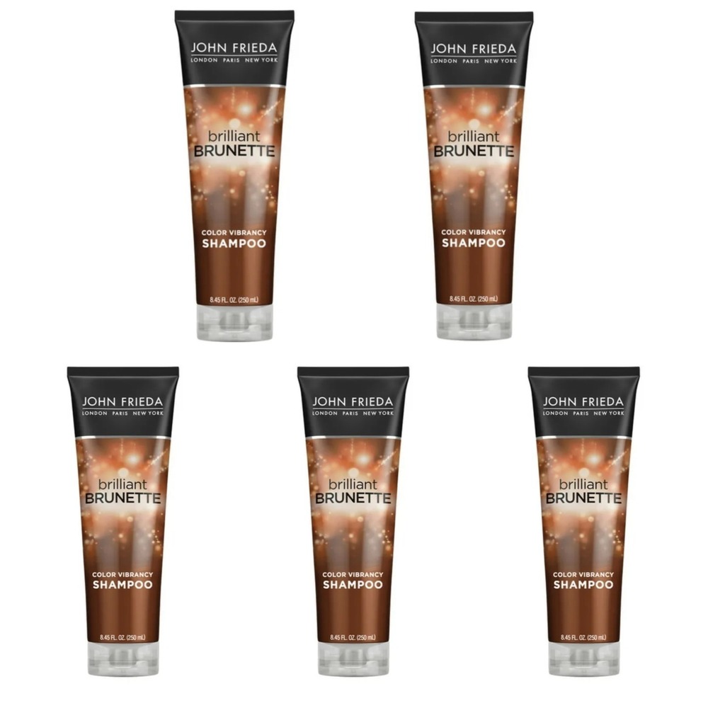 John Frieda Brilliant Brunette Color Vibrancy Shampoo 8.45oz 5 Pack